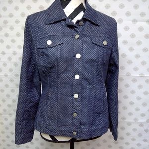 Live A Little lightweight Denim Jacket Polka Dots!
